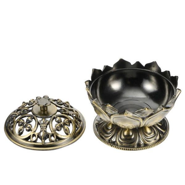 

1pc exquisite lotus incense burner retro holder adornment fragrance lamps