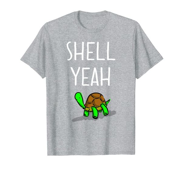 

shell yeah turtle t-shirt, turtle humor, funny shells, White;black