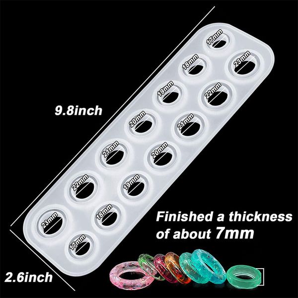 

rings resin epoxy mould mixed size silicone casting molds tools for diy jewelry making findings supplies accessories