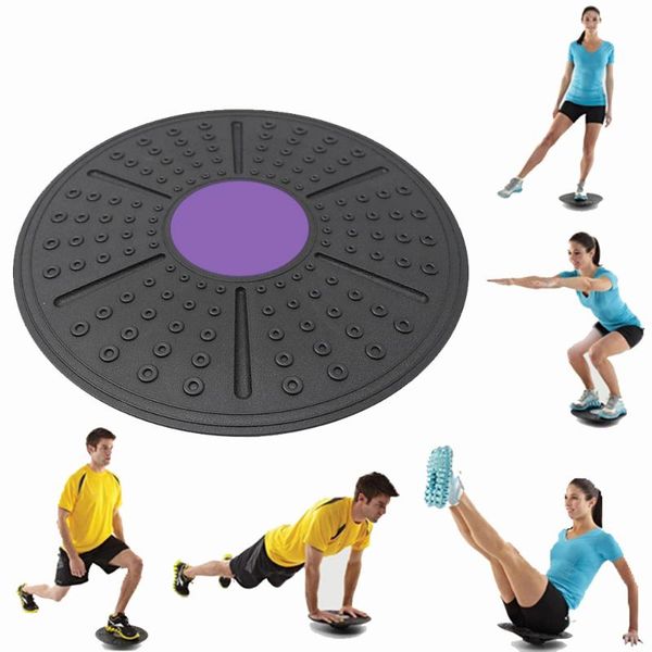 

yoga board fitness 360 degree rotation massage stability disc round plate gym waist twisting exerciser mats
