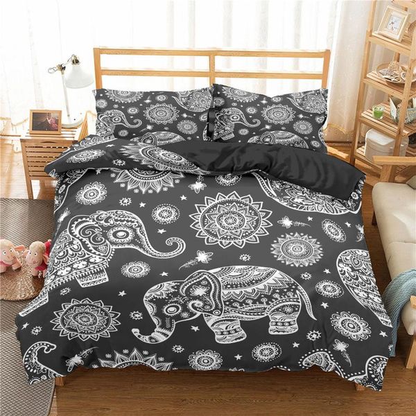 

bedding sets 3d set animal pattern duvet cover and pillowcase 2/3pcs adults kids  king size bohemian elephant quilt