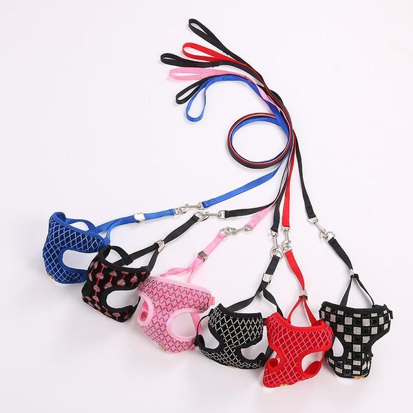 

dog collars & leashes pet cat products grid net cloth leads harnesses