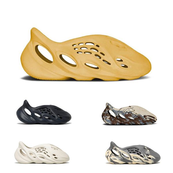 

2021 foam runner slipper ochre cream clay moon gray mineral blue fashion sand ararat men womens beach platform sandal with box ysj, Black
