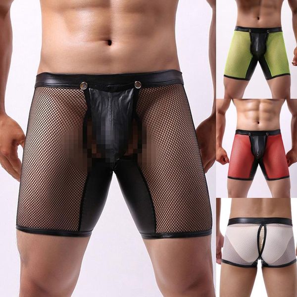 

man mesh underwear hollow out lingerie breathable comfortable string thongs knickers bandage fashion underpants lingeria #3, Black;white