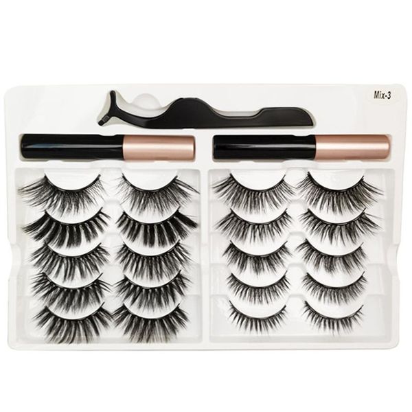 

false eyelashes 2021 10 pairs of magnet glue magnetic liquid eyeliner natural set
