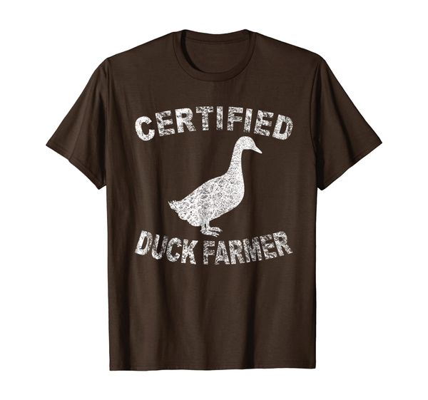 

certified duck farmer - funny duck farming t shirt, White;black
