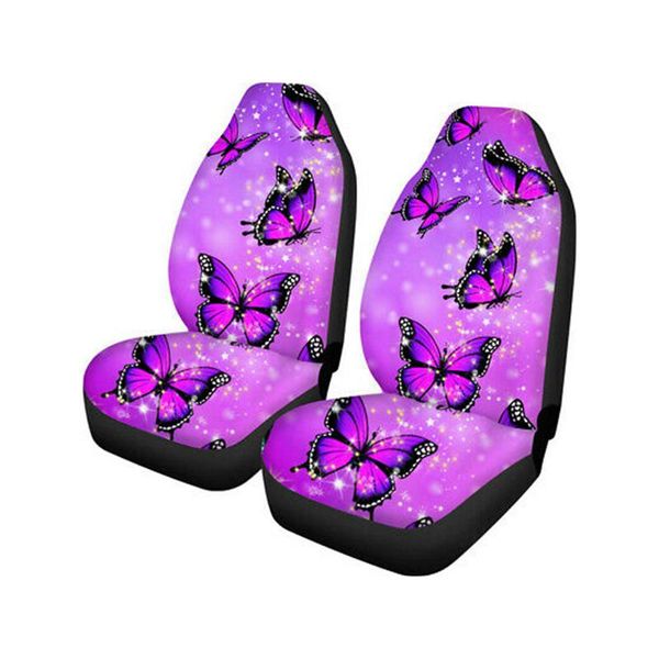 

car seat covers 2pcs cover all-inclusive universal decorative protective pink butterfly high back printing