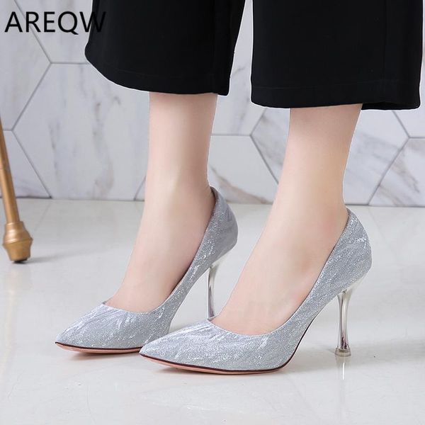 

dress shoes 2021 pointed toe high heels genuine sheepskin leather elegant women thin heeled party office pumps, Black
