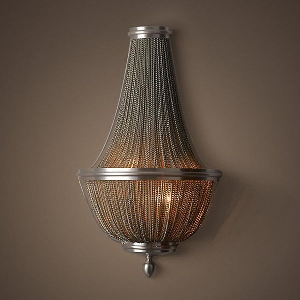 

wall lamp retro bar club led decoration light creative clothing store tassel aluminum chain sconce american industrial