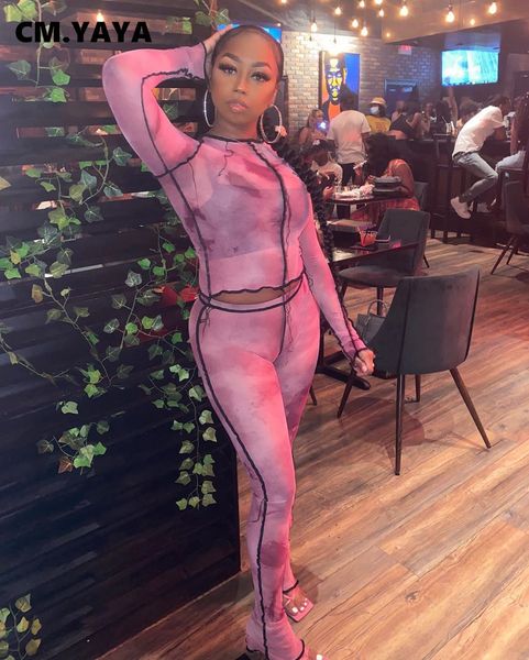 

street tie dye patchwork sweatsuit womens set crop legging pants set active trasuit two piece fitness outfit setby air, White