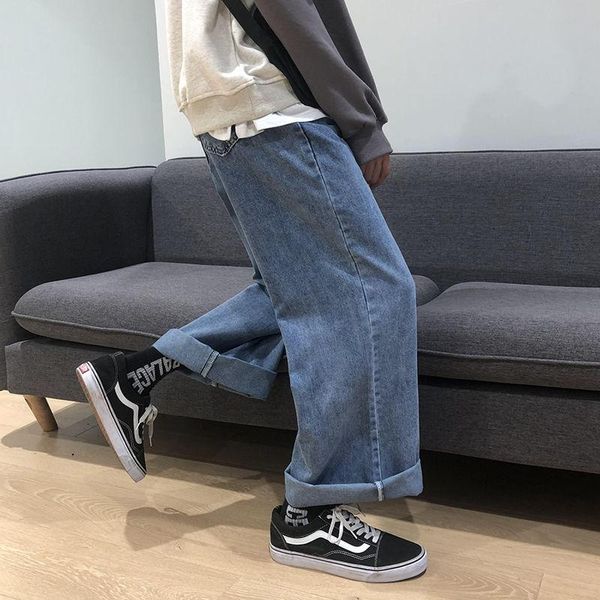 

women's jeans woman pants spring loose straight long pantalones vaqueros mujer, Blue