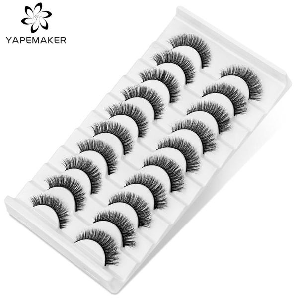 

false eyelashes 10/5 pairs 3d faux mink natural dramatic handmade fake lashes makeup extension maquiagem