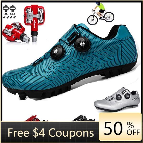 

road cycling shoes outdoor riding professional bicycle sneakers dazzle color ultralight breathable self-locking footwear, Black