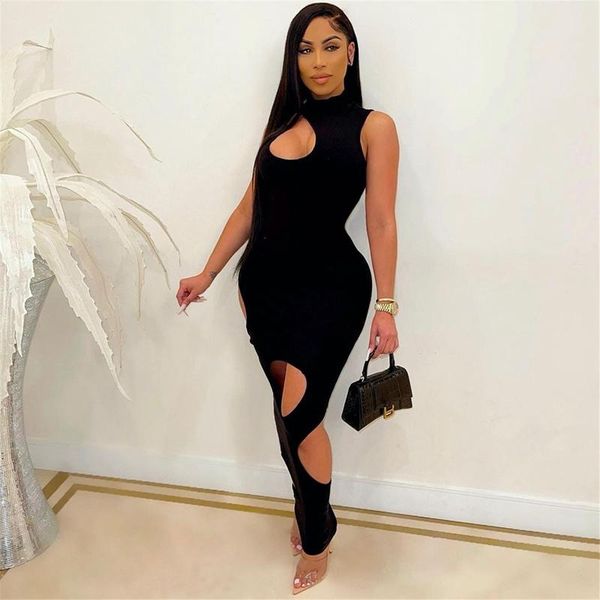 

casual dresses summer clothing nightclub style irregular hollow dress birthday party for women club outfit y2k wholesale items, Black;gray