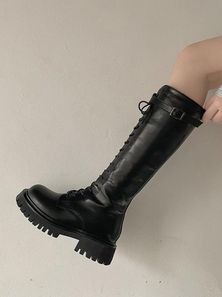 Bot lolita round toe bot-kadın ayakkabıları kış ayakkabı fermuar seksi uyluk yüksek topuklu lüks tasarımcı 2021 Over-the-K