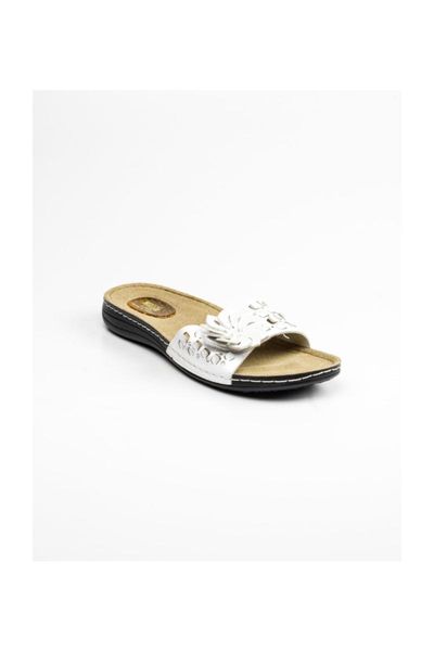 

slippers 5709 gel insole women white beyaz-39, Black
