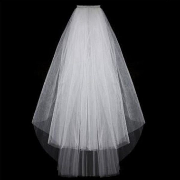 

bridal veils short tulle wedding white ivory veil for bride mariage accessories, Black