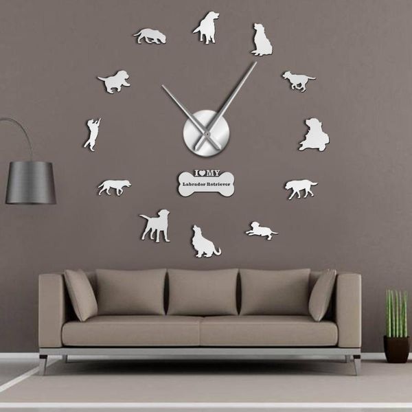 

wall clocks large art home decor kennel clubs clock adorable different dog breedsdiy giant living room pet owners gift
