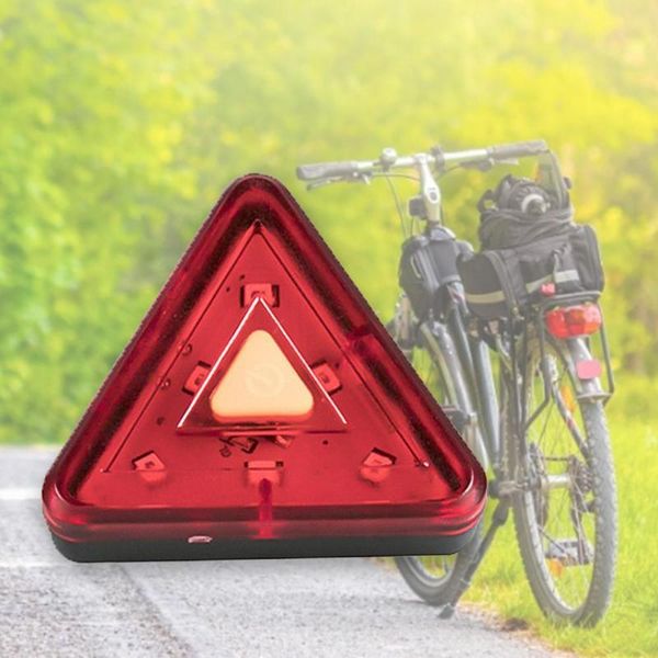 

bike lights usb lamp triangle warning signal tail light camping accessories supply sicherheit rÃ¼cklicht motorrad