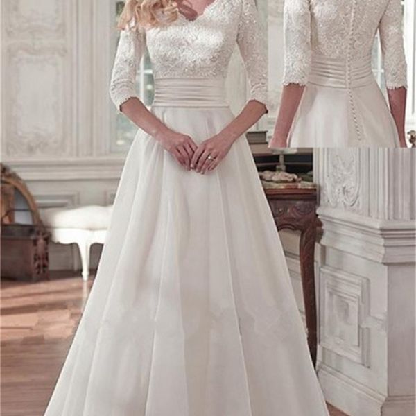 

bridesmaid dresses party bride's toast elegant luxury solid color v-ne middle sleeve high waist slim lace design, White;black