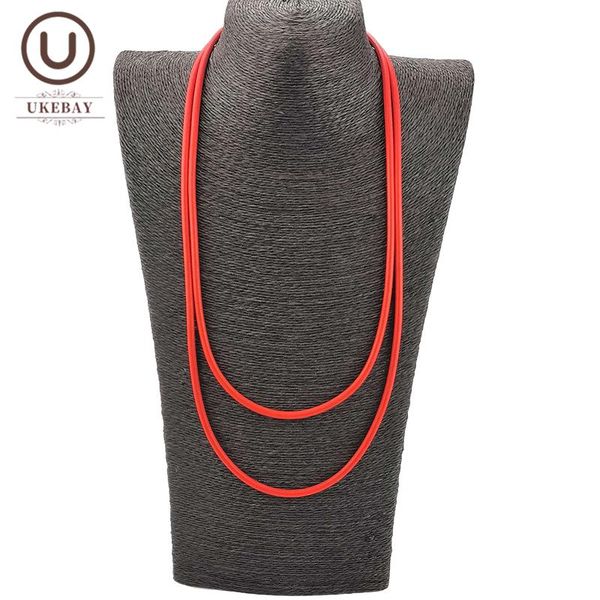 Chokers ukebay colares de gargantilha feminina fada artesanal colar de borracha de borracha de borracha de borracha corda de jóias de suéter curto do festival