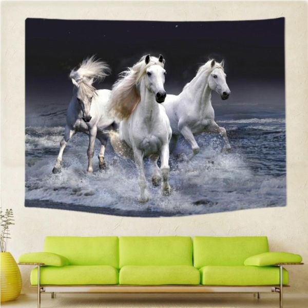 

tapestries 16 style wild horse series pattern polyester tapestry wall hanging decorative curtains plus long table cover