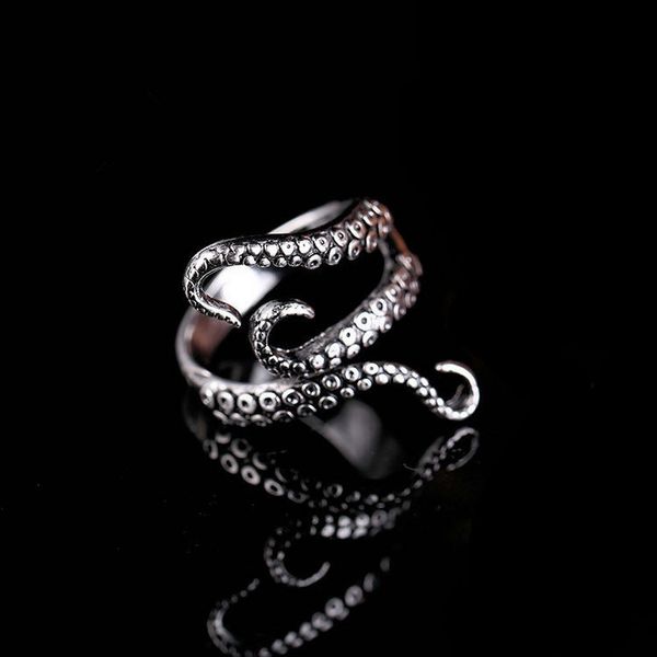 

adjustable punk ocs versatile opening adjustable size ring, Silver