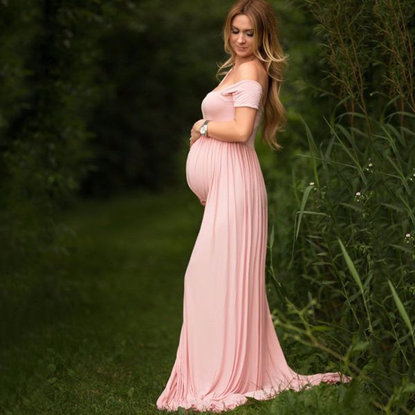

maternity pgraphy props maternity dresses off shoulder maternity gown for p shoots 2021 new women pregnancy dress, White