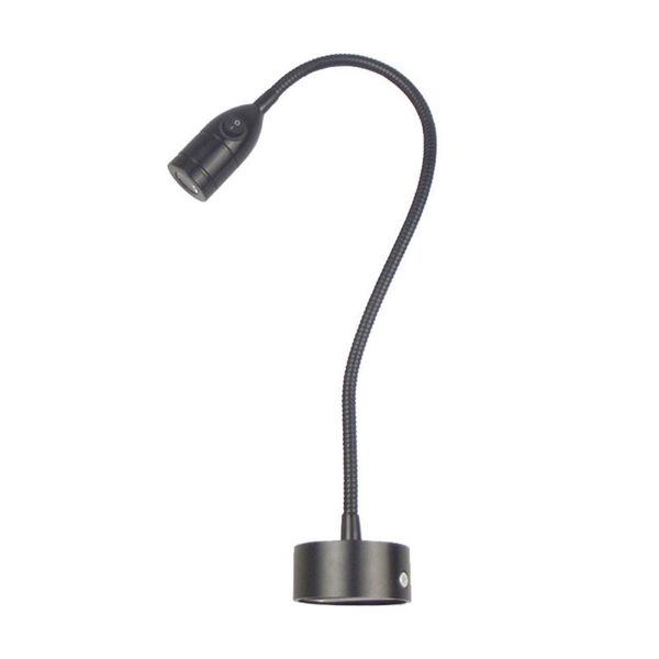 

flexible hose 1w 3w led modern wall lamp with switch bedside reading light study painting lighting