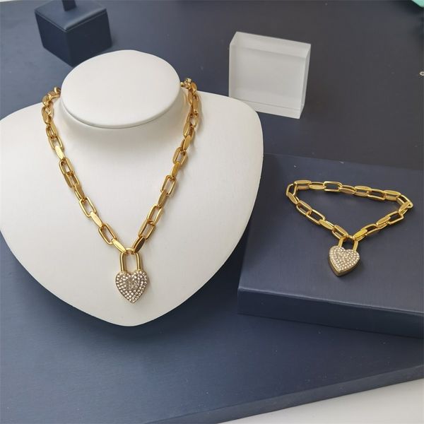 

products gold-plated necklace and bracelet for woman heart fashion charm chain jewelryl, Silver