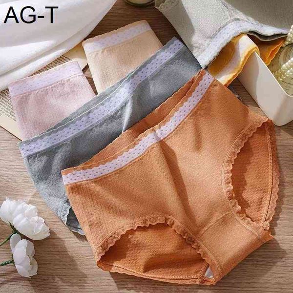 

underwear seamless comfortable cotton band breathable and soft girl's mid waist lace breech women's briefs, Black;pink