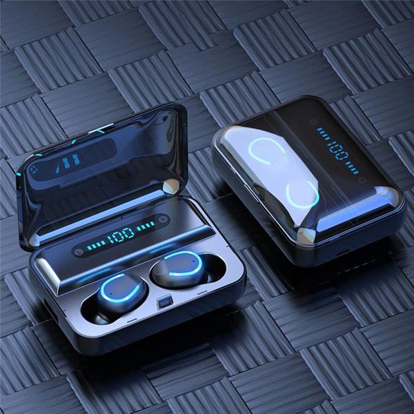 

the test headset bluetooth v5.0 f9 tws wireless led display with 3000mah power pack headphones & earphones