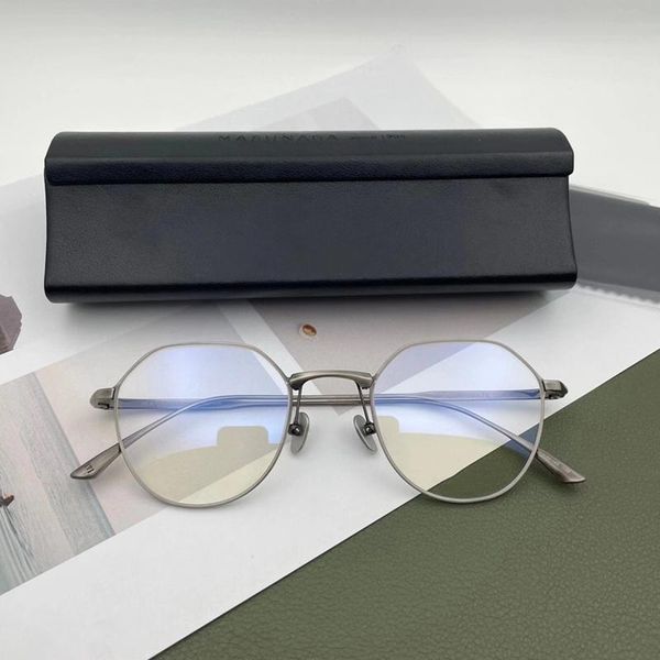 

fashion sunglasses frames original glasses frame titanium prescription women myopia eyeglasses for men vintage japan designer brand, Black