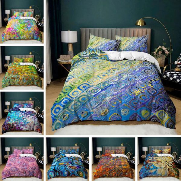 

bedding sets contemporary oil painting style duvet cover set decorative 2/3 pcs soft microfiber with pillowcase for all seasons