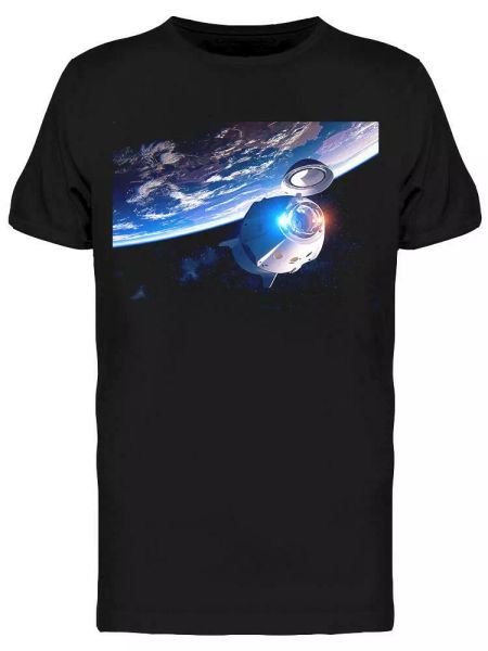 

space craft with open docking tee men's -image by shutterstock, White;black