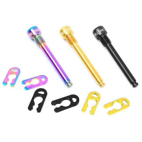 

tools risk 2pcs caliper bolts ultralight bicycle oil disc brake pads thread pins for hydraulic with circlip