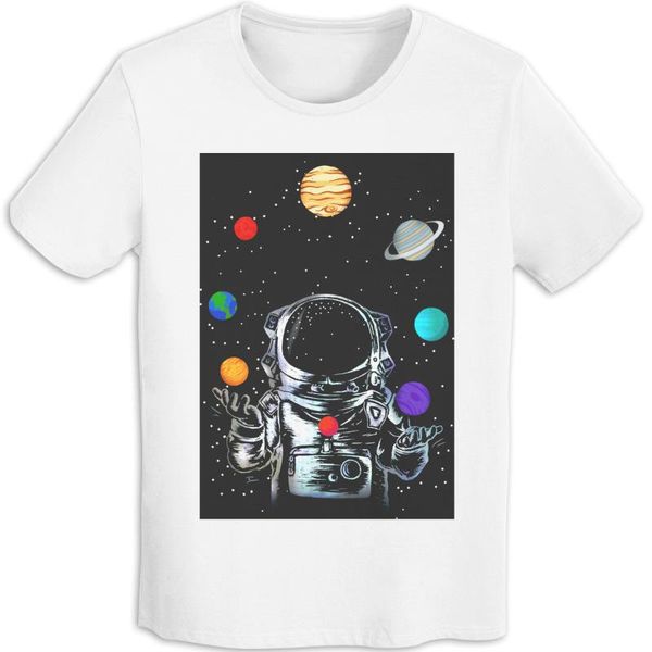 

men's t-shirts short-sleeved t-shirt pattern00001space, White;black