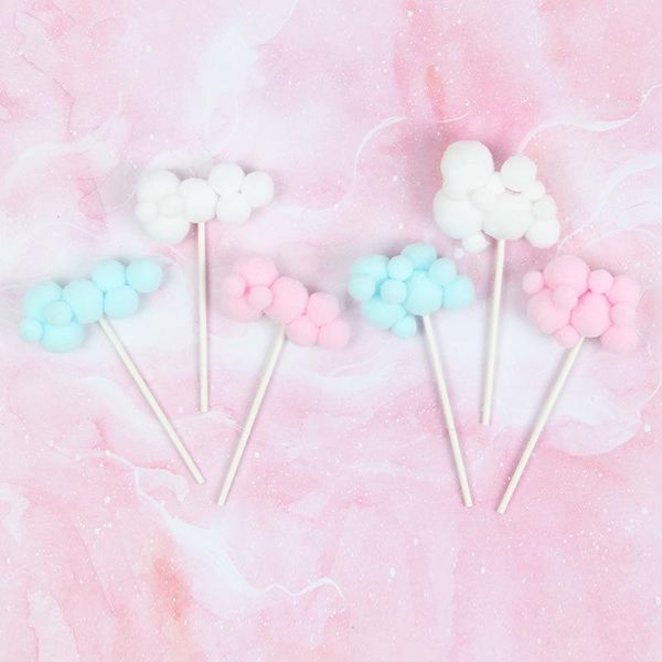 

other event & party supplies blurry small cotton pom-pom sweet gift cake er cloud shape kids favors cupcake decor fruit picks diy desser