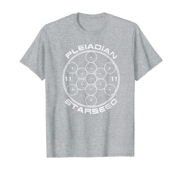 

pleiadian starseed 1111 sacred geometry t-shirt, White;black