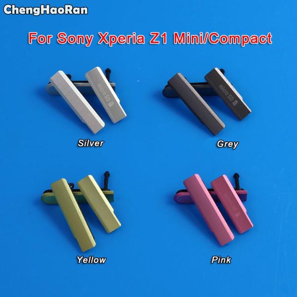 

cell phone anti-dust gadgets chenghaoran sim card micro sd usb charging port slot block cover for sony z1 compact mini m51w d5503 dus