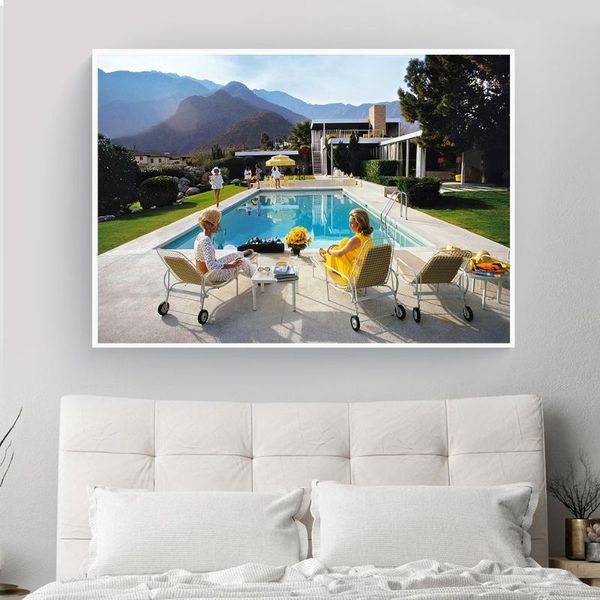 

paintings vintage poolside glamour wall art pictures po canvas posters and prints interior for living room home decorations