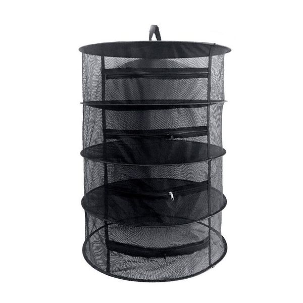 

layers collapsible wire mesh hanging net black drying rack clothes basket laundry storage bag bud homeware -30 & organization