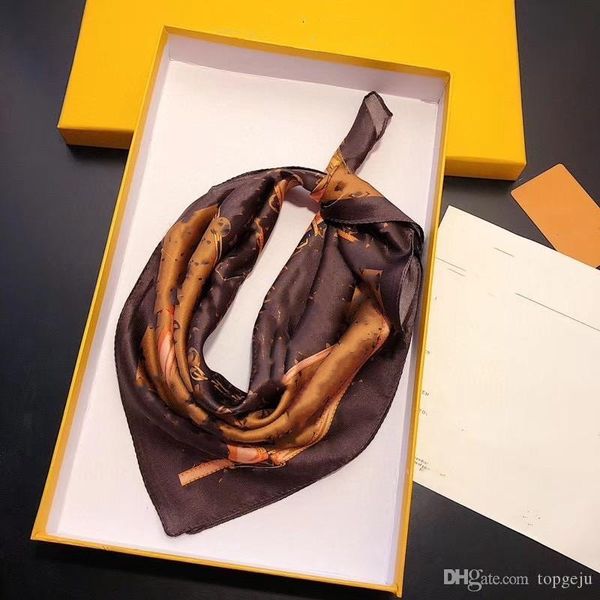 2021 Высококачественные маленькие квадратные шарфы для женщин, классический вечный бренд многофункциональный модный шарф, шарф, 50*50 см без коробки