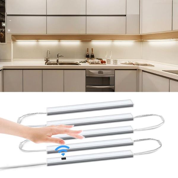 

cabinet light with hand sweep motion sensor control 30/40/50 cm kitchen lamp for cupboard wardrobe closet decor lighting