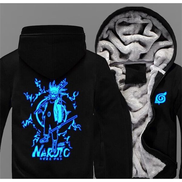 

huoyingnaruto winter coat sportswear baseball jacket men's plush warm, Black