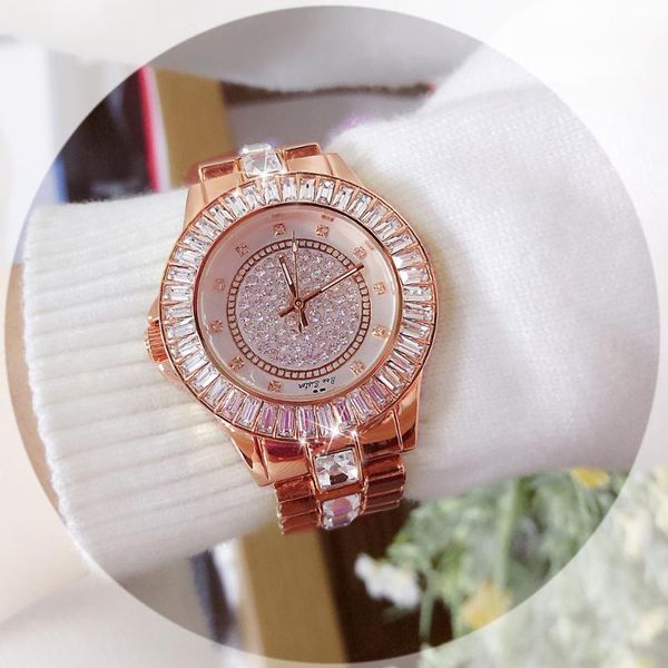 

wristwatches diamond watches women fashion watch 2022 stylish crystal gold ladies wrist rhinestone bayan kol saati, Slivery;brown