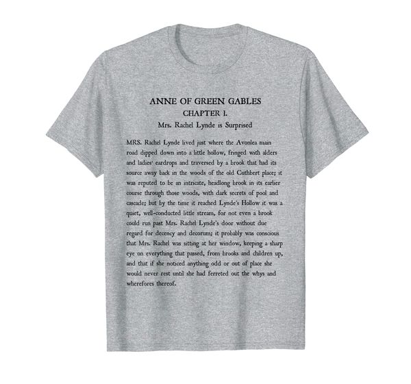 

anne of green gables reader gift vintage classic text shirt, White;black