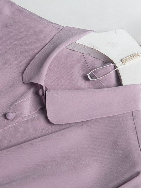 

blouses purple women's design sense small number of light ripe mulberry silk temperament long sleeve shirt, White