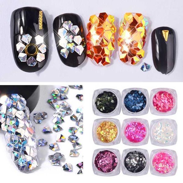

crystal 3d nails art decorations rhinestones glitter shiny gems stones nail rhinestone beauty manicure accessories1, Silver;gold
