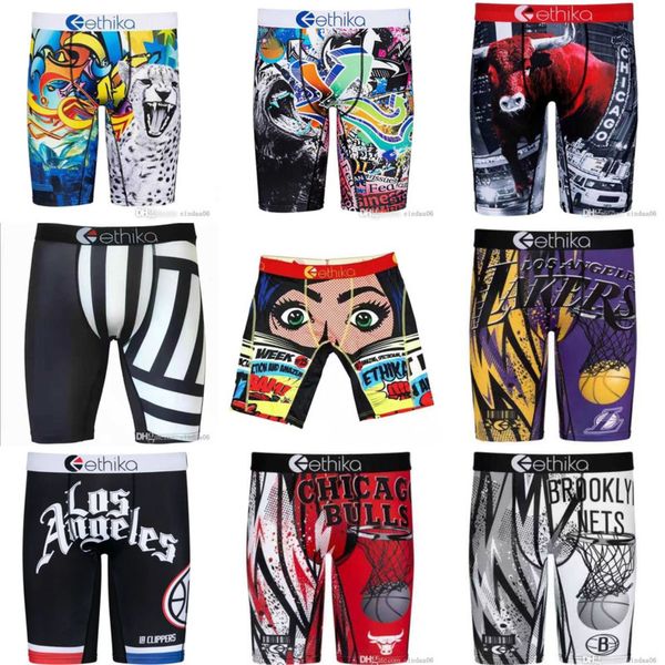 

designer ethika print men boxers underwear sports tracksuits quick dry pants popular beach shorts fashion men swim trunks c06, White;black